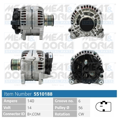 Alternatore MEAT & DORIA 5510188