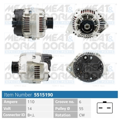 Alternatore MEAT & DORIA 5515190