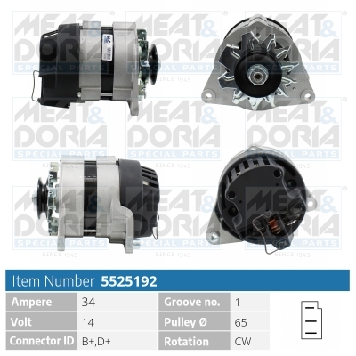 Alternatore MEAT & DORIA 5525192