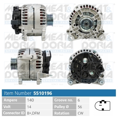 Alternatore MEAT & DORIA 5510196