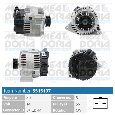 Alternatore MEAT & DORIA 5515197