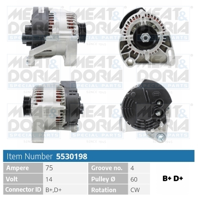 Alternatore MEAT & DORIA 5530198