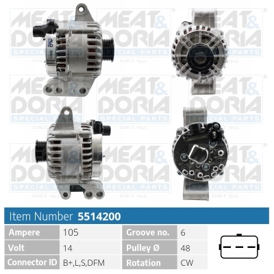 Alternatore MEAT & DORIA 5514200