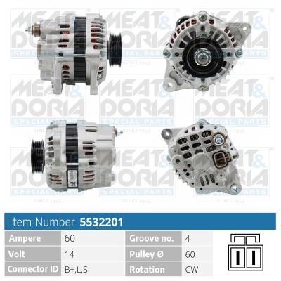 Alternatore MEAT & DORIA 5532201