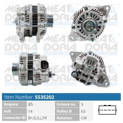 Alternatore MEAT & DORIA 5535202