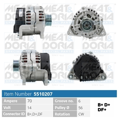 Alternatore MEAT & DORIA 5510207