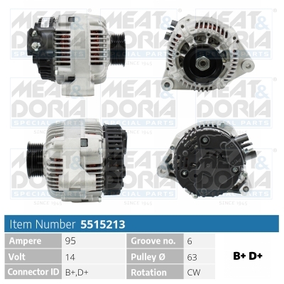 Alternatore MEAT & DORIA 5515213