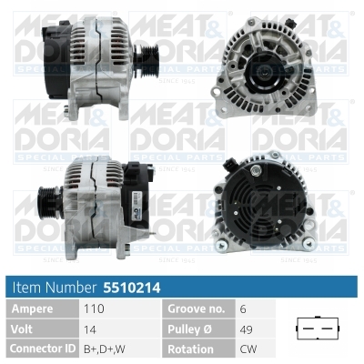 Alternatore MEAT & DORIA 5510214