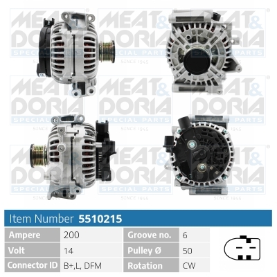 Alternatore MEAT & DORIA 5510215