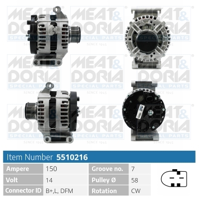 Alternatore MEAT & DORIA 5510216