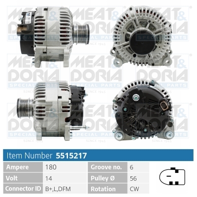 Alternatore MEAT & DORIA 5515217