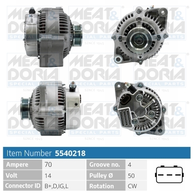 Alternatore MEAT & DORIA 5540218