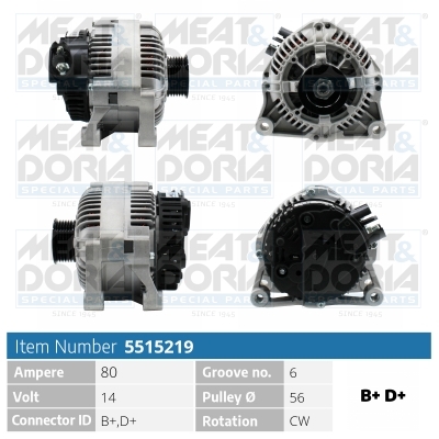 Alternatore MEAT & DORIA 5515219