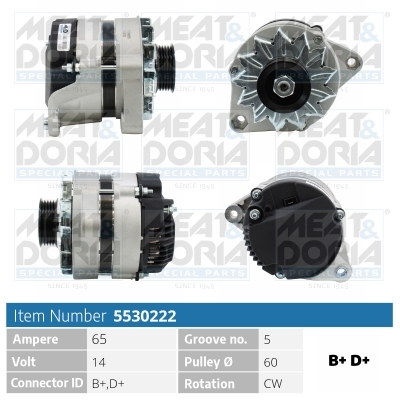 Alternatore MEAT & DORIA 5530222