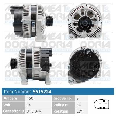 Alternatore MEAT & DORIA 5515224