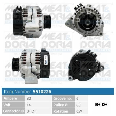 Alternatore MEAT & DORIA 5510226