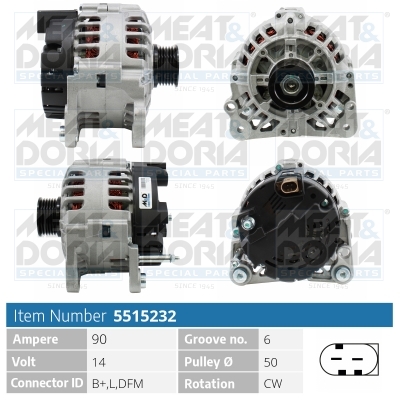 Alternatore MEAT & DORIA 5515232