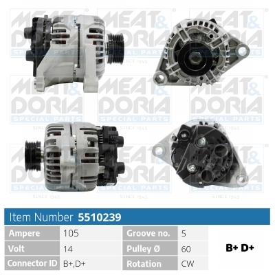 Alternatore MEAT & DORIA 5510239