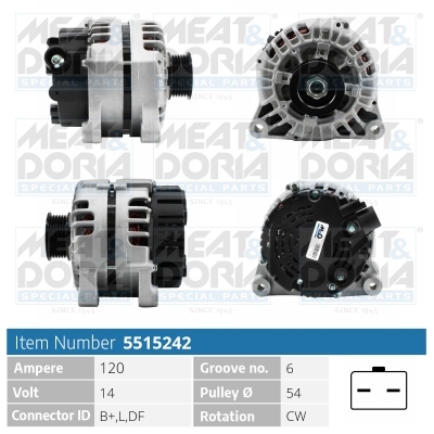 Alternatore MEAT & DORIA 5515242