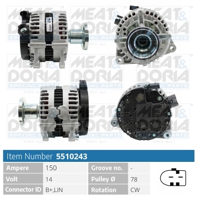 Alternatore MEAT & DORIA 5510243
