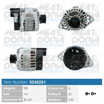 Alternatore MEAT & DORIA 5530251