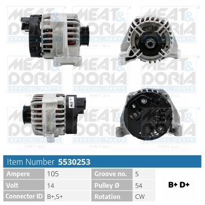 Alternatore MEAT & DORIA 5530253
