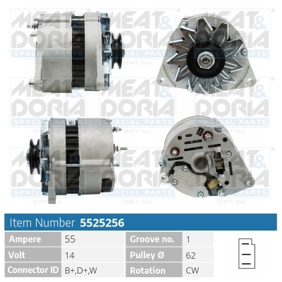Alternatore MEAT & DORIA 5525256