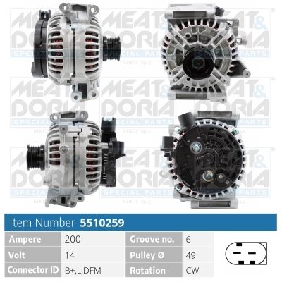 Alternatore MEAT & DORIA 5510259