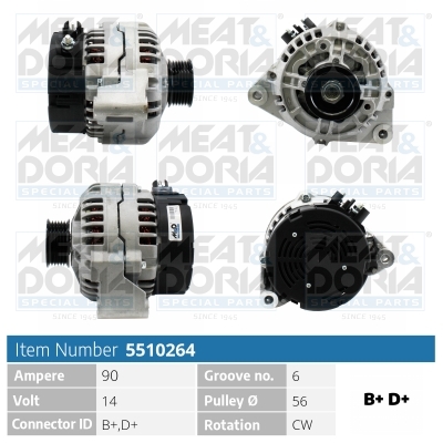 Alternatore MEAT & DORIA 5510264