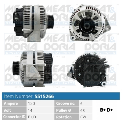 Alternatore MEAT & DORIA 5515266