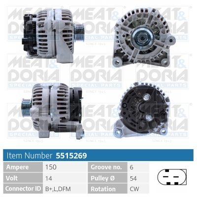 Alternatore MEAT & DORIA 5515269