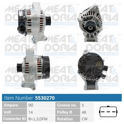 Alternatore MEAT & DORIA 5530270