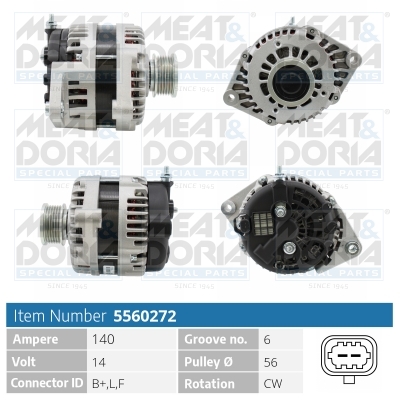 Alternatore MEAT & DORIA 5560272
