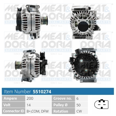 Alternatore MEAT & DORIA 5510274