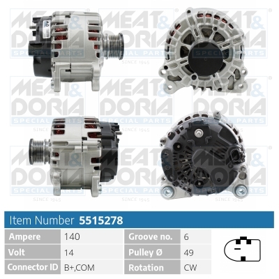 Alternatore MEAT & DORIA 5515278