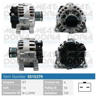 Alternatore MEAT & DORIA 5515279