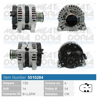 Alternatore MEAT & DORIA 5510284