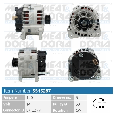 Alternatore MEAT & DORIA 5515287