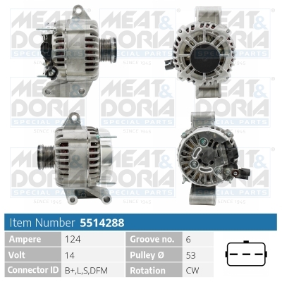 Alternatore MEAT & DORIA 5514288