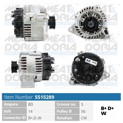Alternatore MEAT & DORIA 5515289