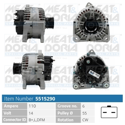 Alternatore MEAT & DORIA 5515290