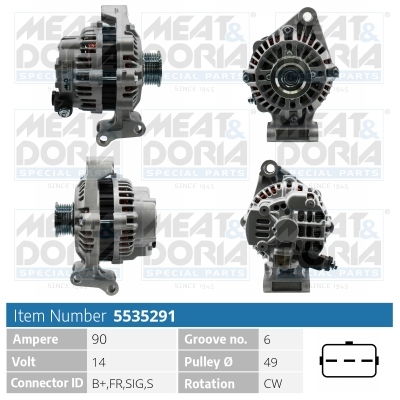 Alternatore MEAT & DORIA 5535291