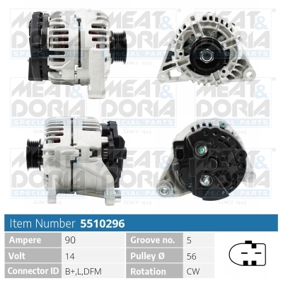 Alternatore MEAT & DORIA 5510296