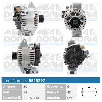 Alternatore MEAT & DORIA 5515297