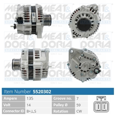 Alternatore MEAT & DORIA 5520302