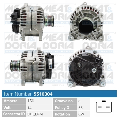 Alternatore MEAT & DORIA 5510304