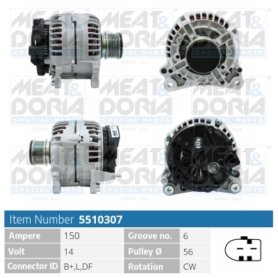 Alternatore MEAT & DORIA 5510307