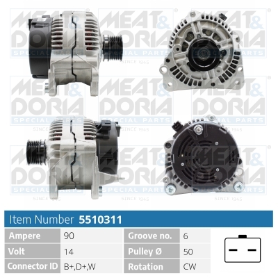 Alternatore MEAT & DORIA 5510311