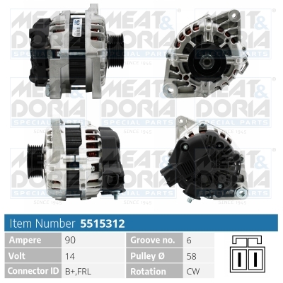 Alternatore MEAT & DORIA 5515312