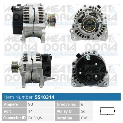 Alternatore MEAT & DORIA 5510314